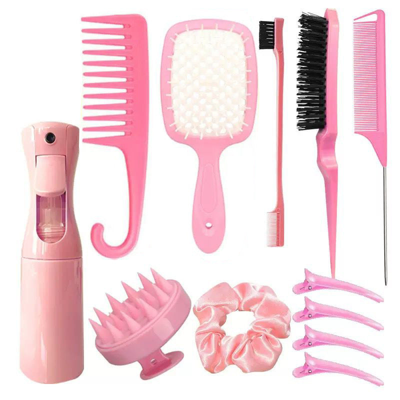 Voyage Queens - Hair Styling Comb Set with Spray Bottle and Eyebrow Brush - Voyage Queens
