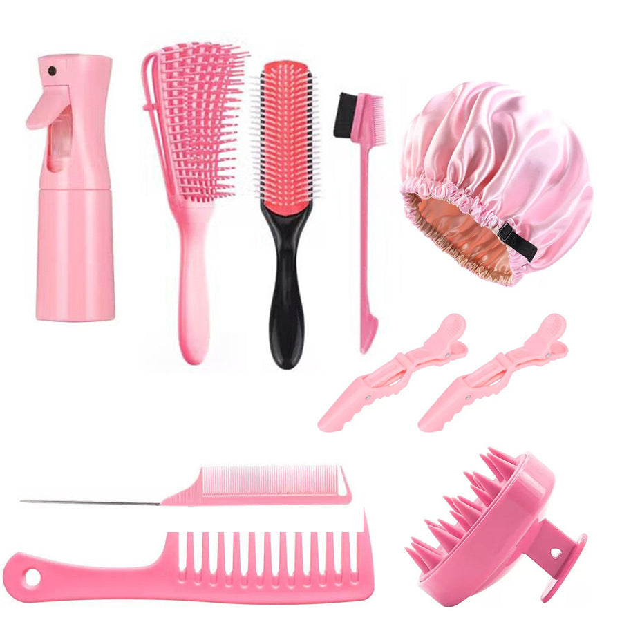 Voyage Queens - Hair Styling Comb Set with Spray Bottle and Eyebrow Brush - Voyage Queens