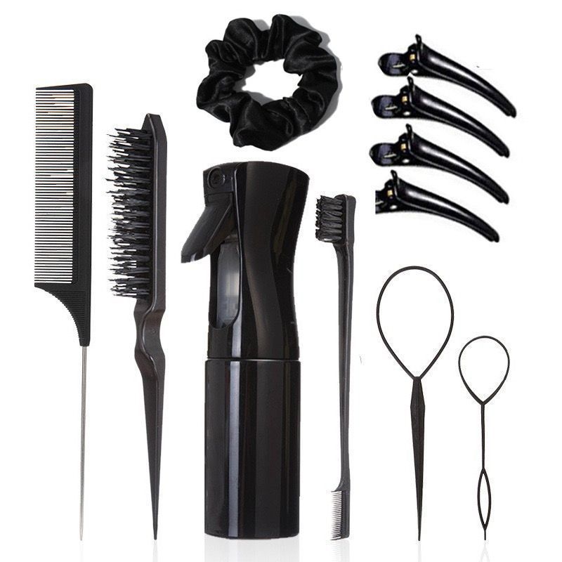 Voyage Queens - Hair Styling Comb Set with Spray Bottle and Eyebrow Brush - Voyage Queens