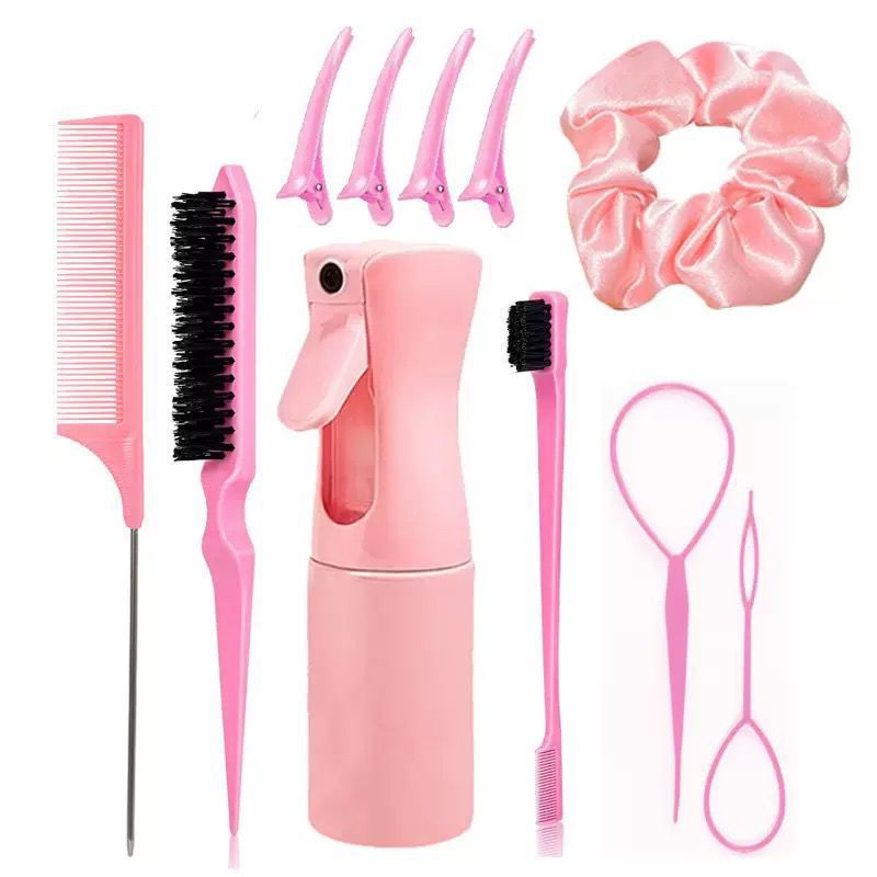 Voyage Queens - Hair Styling Comb Set with Spray Bottle and Eyebrow Brush - Voyage Queens