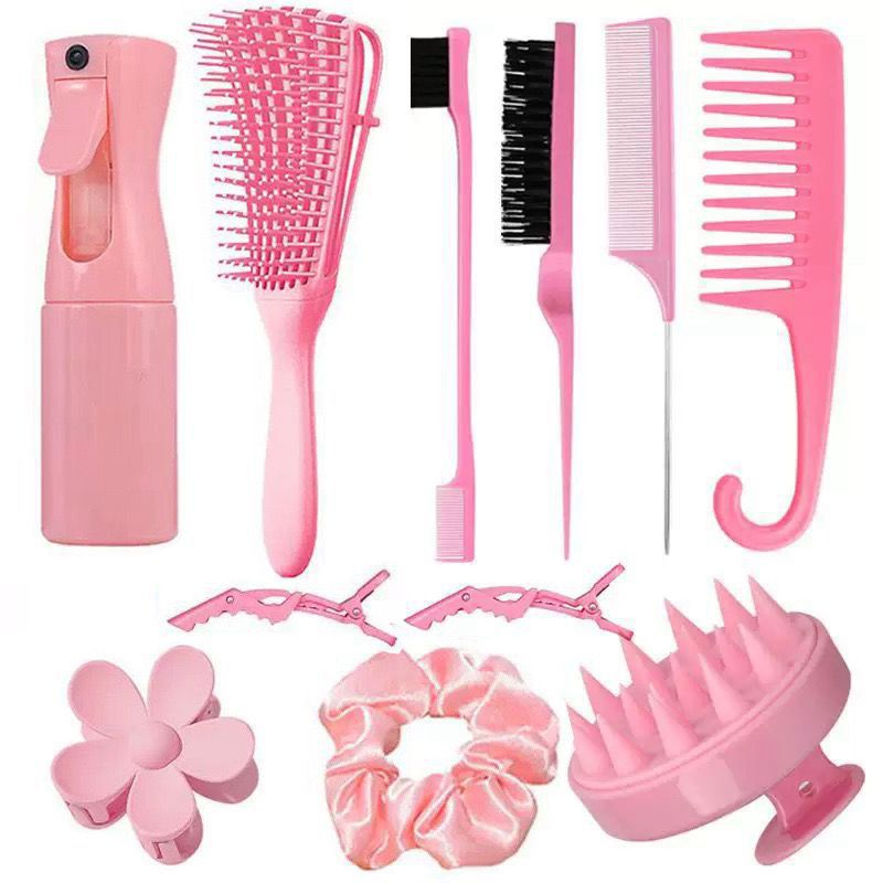Voyage Queens - Hair Styling Comb Set with Spray Bottle and Eyebrow Brush - Voyage Queens