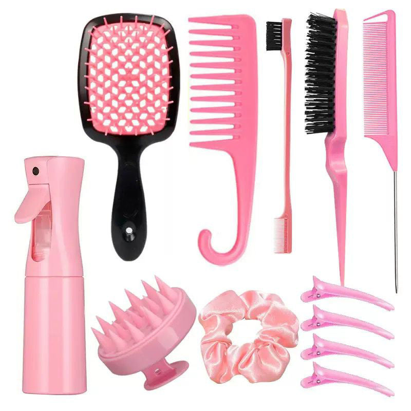 Voyage Queens - Hair Styling Comb Set with Spray Bottle and Eyebrow Brush - Voyage Queens