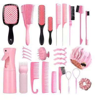 Voyage Queens - Hair Styling Comb Set with Spray Bottle and Eyebrow Brush - Voyage Queens